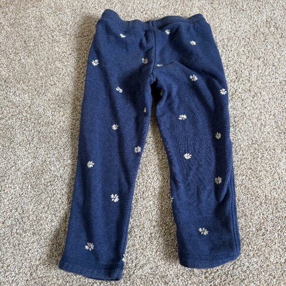 Gap Navy Blue floral sweatpants joggers Toddler Girls Size 4T - Picture 6 of 8